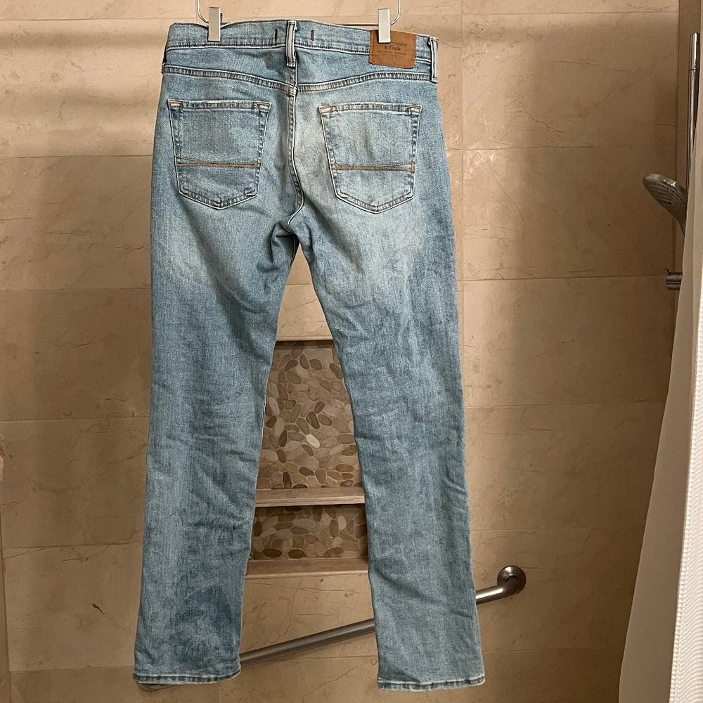 Abercrombie & Fitch Skinny Stretch Jeans, light wash, men's 31x30
